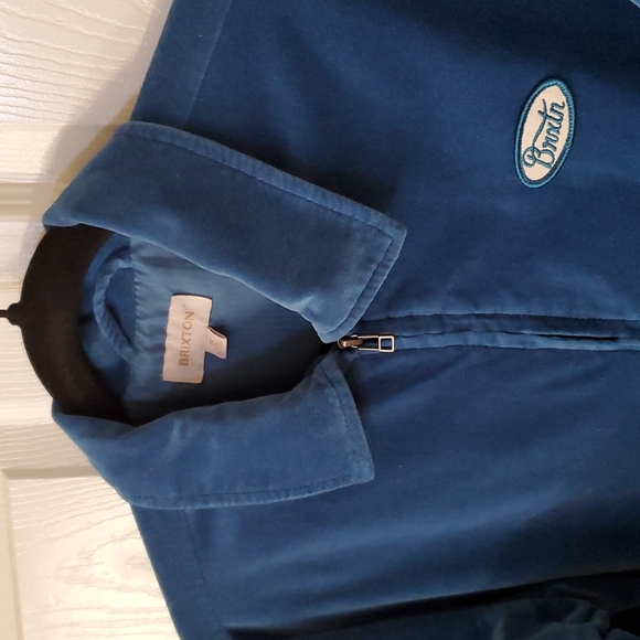 NWT New Brixton Utopia Zip Front Velvet Jacket in Sapphire Color Size Small - Picture 3 of 12